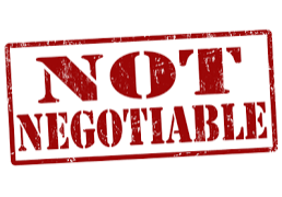 not negotiable